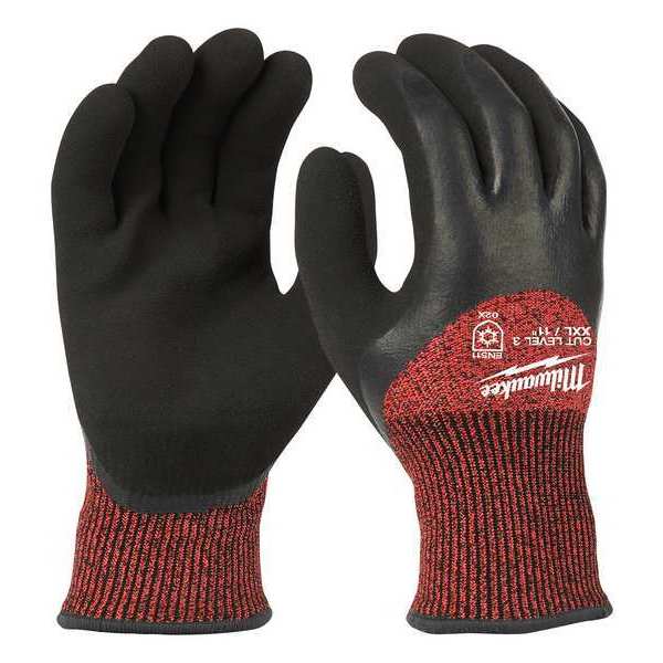 Level 3 Cut Resistant Latex Dipped Insulated Winter Gloves - 2X-Large (12 pair)