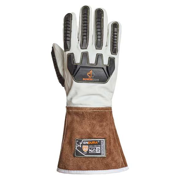 Work Gloves, Drivers, 2XL, Leather, PR