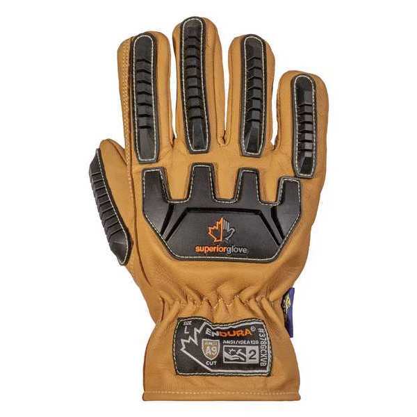 Work Gloves, Drivers, 3XL, Leather, PR