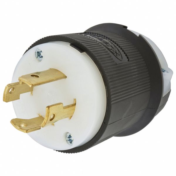 HBL2721ST - Twist-Lock® EdgeConnect⢠Plug with Spring Termination, 30A, 3P 250V, L15-30P, Black and White Nylon