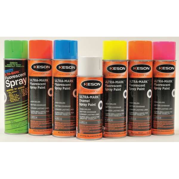 Inverted Marking Paint, 20 oz., Glo-Pink, Water -Based