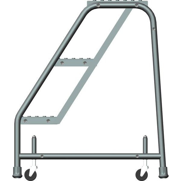 28 1/2 in H Steel Rolling Ladder, 3 Steps