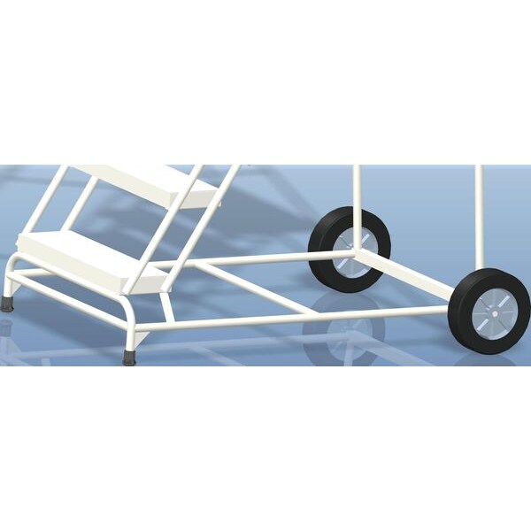 93 in H Aluminum Wheelbarrow Ladder, 6 Steps