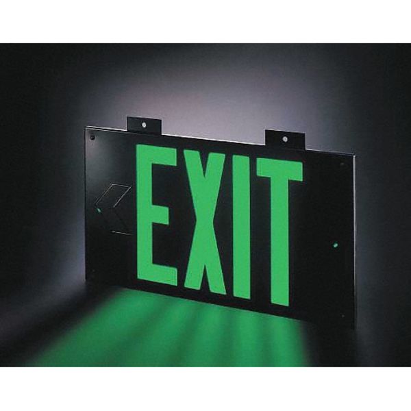 Exit Sign, 8 3/4 in x 15 3/8 in, Plastic