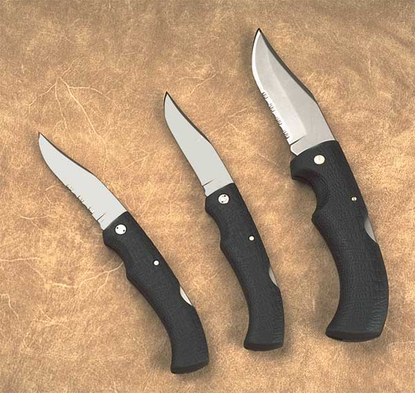 Lockblade Knife, 3 3/4 In, Serrated