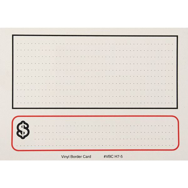 Sign Card, Border, White, PK25
