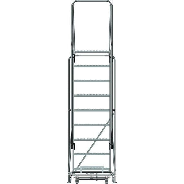 123 in H Steel Rolling Ladder, 9 Steps