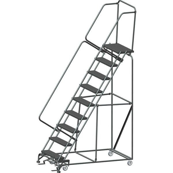 123 in H Steel Rolling Ladder, 9 Steps