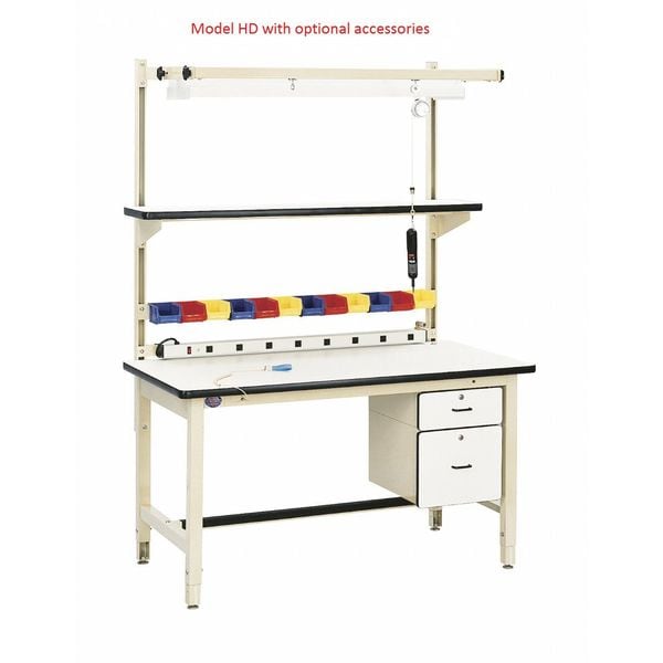 Acc Support, 60in W x 1-5/8in H, Beige, PK2