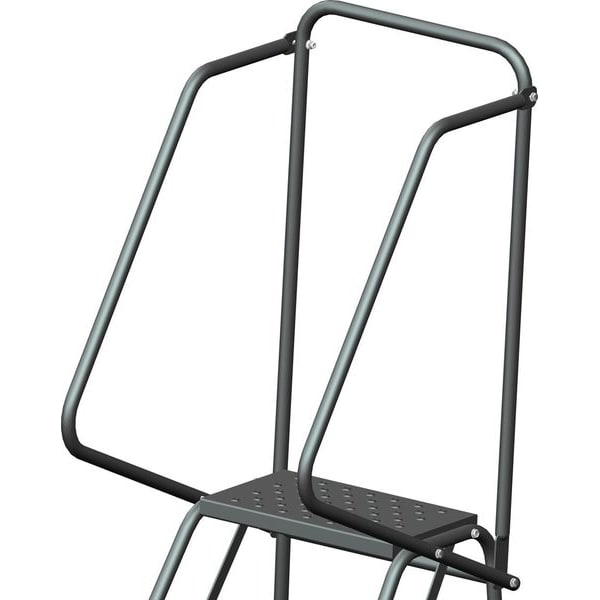 58 1/2 in H Steel Rolling Ladder, 3 Steps