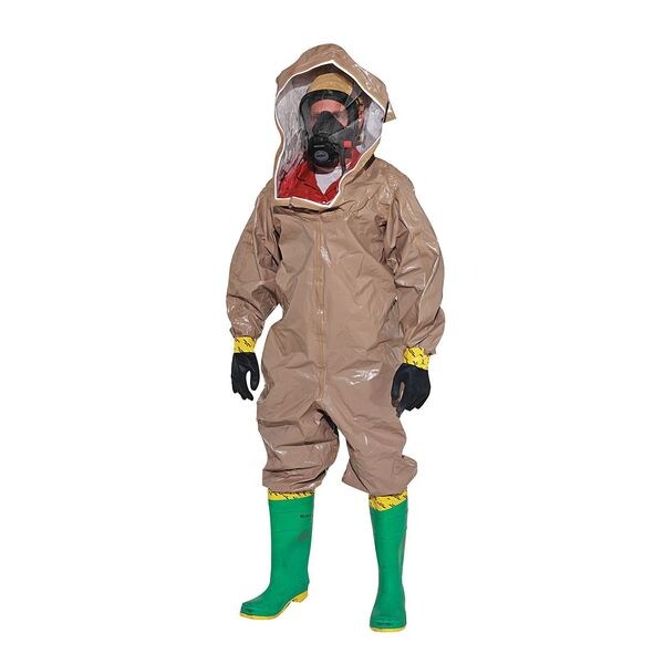 Encapsulated Suit, 6 PK, Tan, Tychem(R) 5000, Zipper