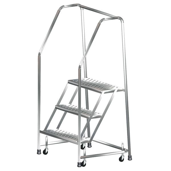 Rolling Ladder, T304 Steel, 28-1/2 in.H