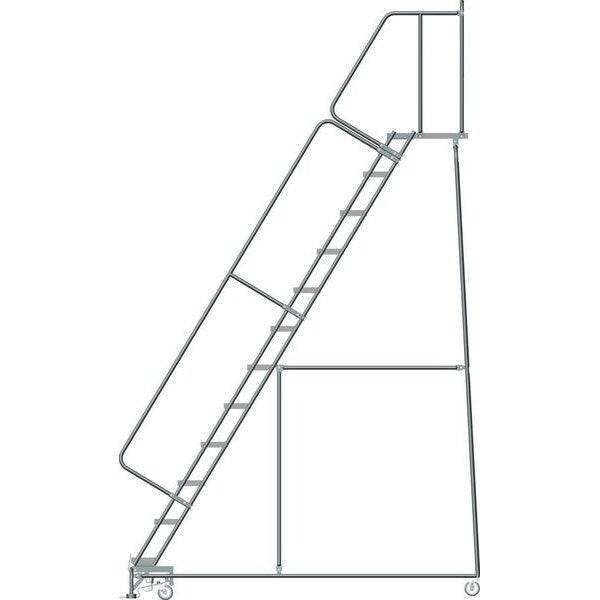 153 in H Steel Stock Picking Rolling Ladder, 12 Steps