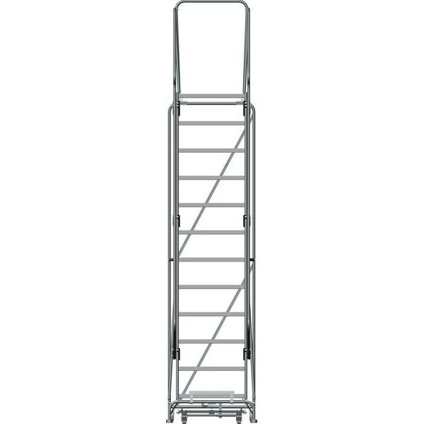153 in H Steel Stock Picking Rolling Ladder, 12 Steps