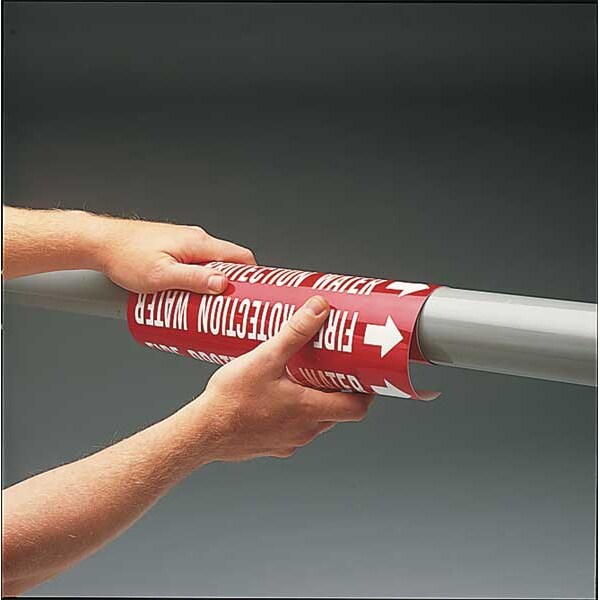 Pipe Mrkr, High Pressure Steam, 6to7-7/8In, 4077-F