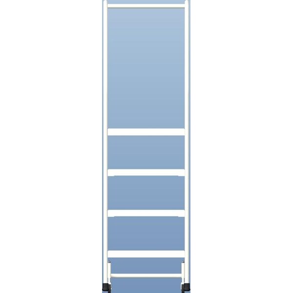 68 in H Aluminum Rolling Ladder, 4 Steps