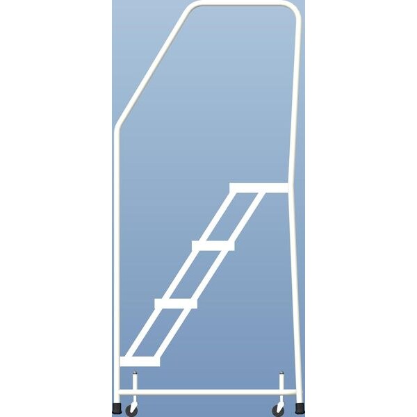 68 in H Aluminum Rolling Ladder, 4 Steps