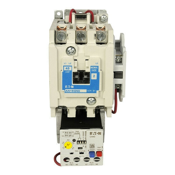 Nonreversing NEMA Magnetic Motor Starter, No Enclosure NEMA Rating, 120V AC, 3 Poles, 1NO