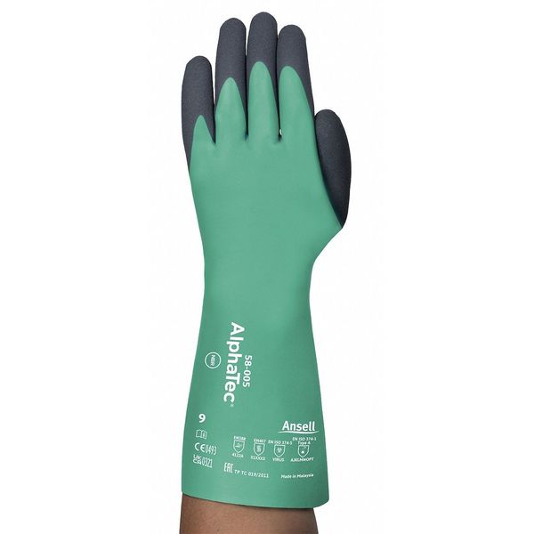 Chemical Resistant Gloves, Grip, 8 Sz, PR