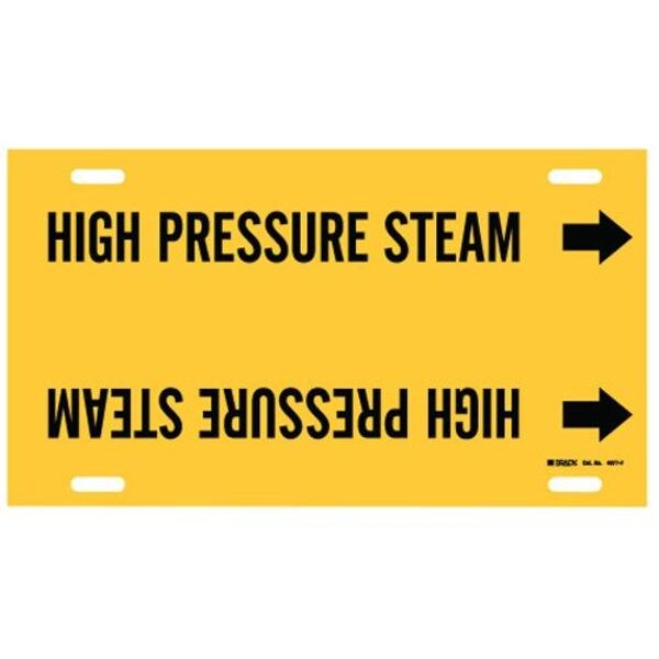 Pipe Mrkr, High Pressure Steam, 6to7-7/8In, 4077-F
