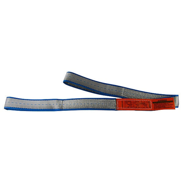 Web Sling, Flat Eye and Eye, Silver