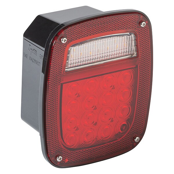 Box Lamp, LED With Sidemarker, RH, Red