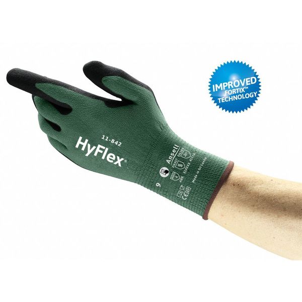 Knit Gloves, 8/M, Green/Black, 8.66