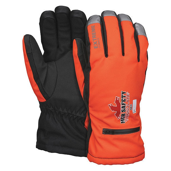 Mechanics Gloves, High-Visibility Orange, Single Layer