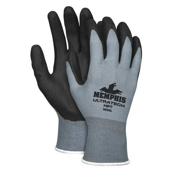 HPT Coated Gloves, Palm Coverage, Gray, S, PR