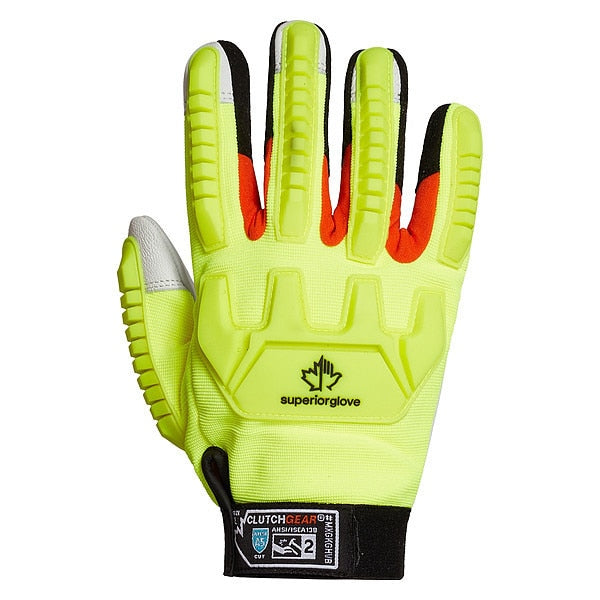 Mechanics Gloves, Yellow Back, XS, PR