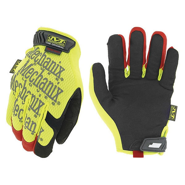 Hi-Vis Cut Resistant Gloves, A4 Cut Level, Uncoated, 2XL, 1 PR