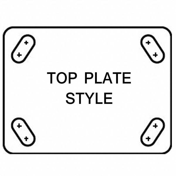 Swivel NSF-Listed Plate Cstr w/Brke, NSF-Listed Plate Type B
