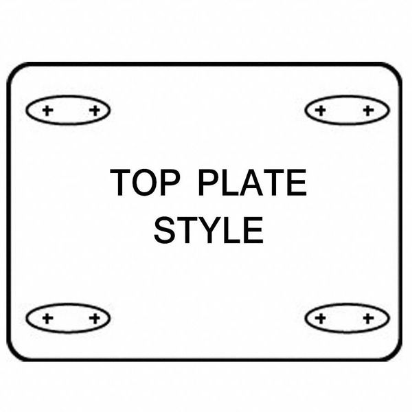 Swivel Plate Caster, 4 in. Dia., 275 lb.