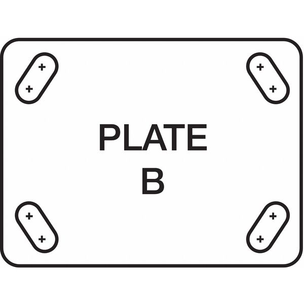 Swivel NSF-Listed Plate Cstr w/Brke, NSF-Listed Plate Type B