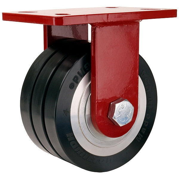 Plate Caster, Steel, 1/2