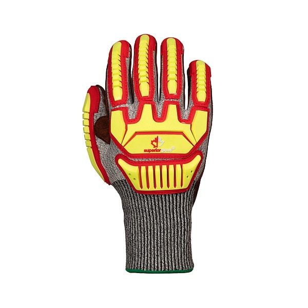 Work Gloves, Nitrile, 3XL, Black/Gray, PR