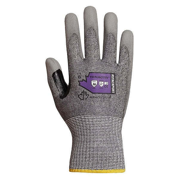 Cut Resistant Coated Gloves, A6 Cut Level, Polyurethane, 12, 1 PR