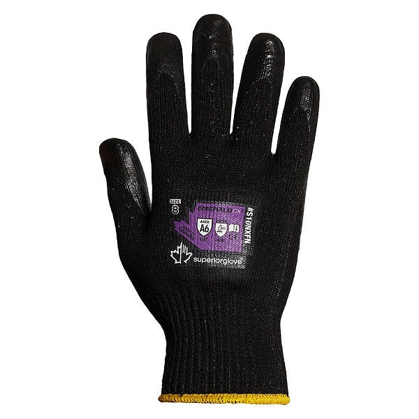 Cut Resistant Coated Gloves, A6 Cut Level, Foam Nitrile, 12, 1 PR