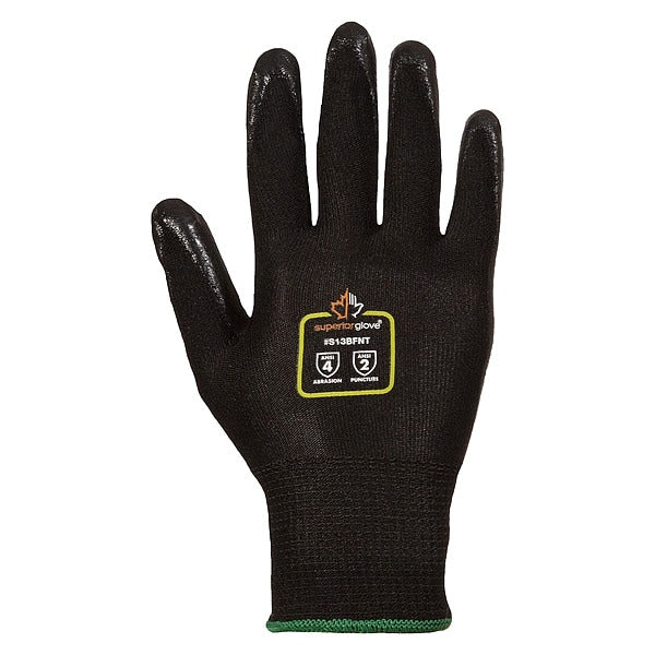 Nitrile Knit Gloves, Nylon, 9, PK12