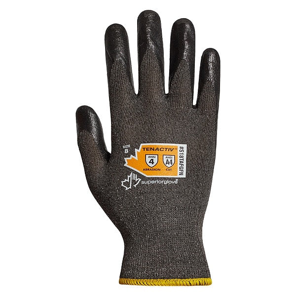 Cut Resistant Coated Gloves, A4 Cut Level, Nitrile, 6, 1 PR