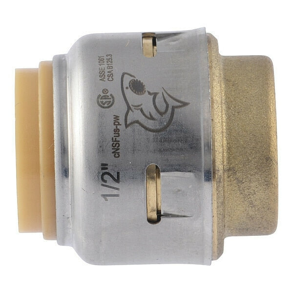 Push-Fit End Cap, Brass, /2