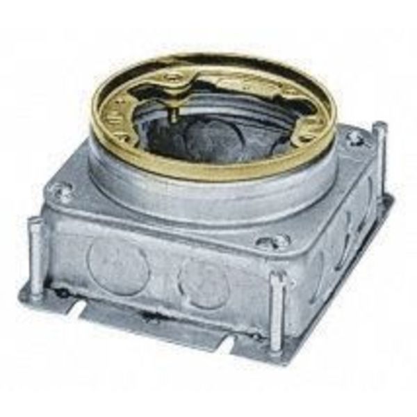 Floor Box, Brass/Steel, Round