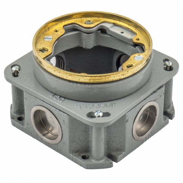 Floor Box, Brass/Cast Iron, Round