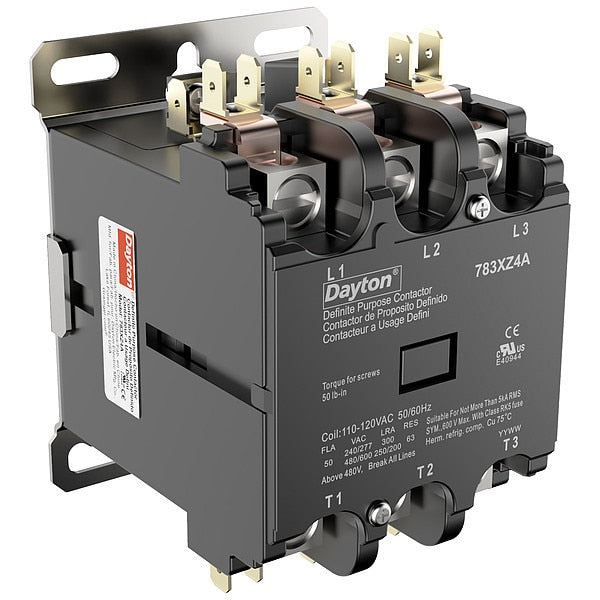 DefPurposeMagContactor, 120VAC, 3P, 50A