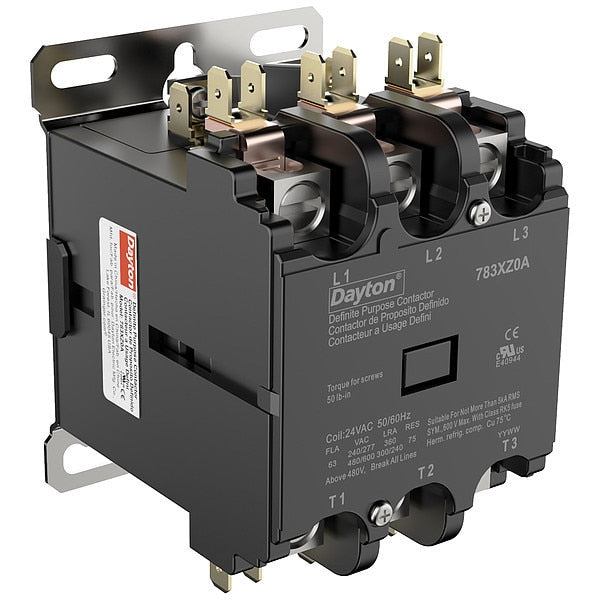 DefPurposeMagContactor, 24VAC, 3P, 63A