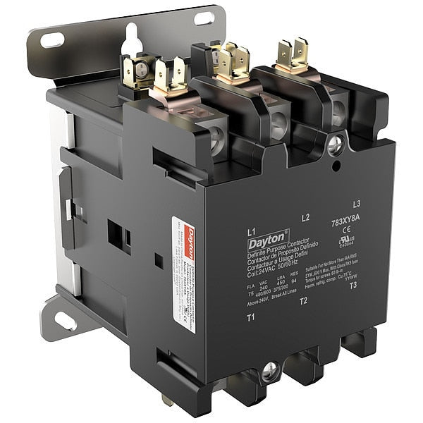 DefPurposeMagContactor, 24VAC, 3P, 75A