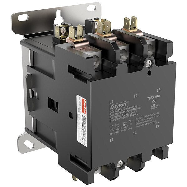 DefPurposeMagContactor, 120VAC, 3P, 75A