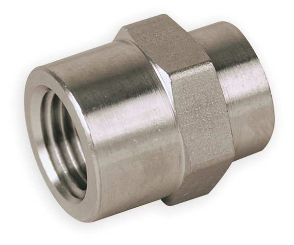 Hex Coupling, Carbon Steel, 1/4 In, FNPT