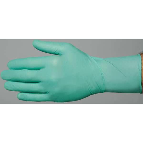 Disposable Gloves, Neoprene, Powder Free, Green, L, 100 PK