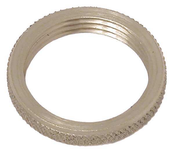 Panel Nut, Round, 1/8-27, Brass, Plain, PK2